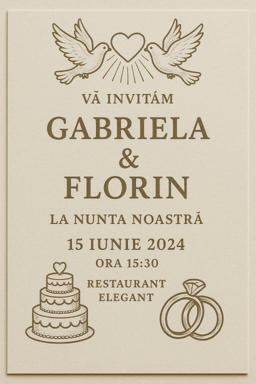 Invitatie nunta personalizata
